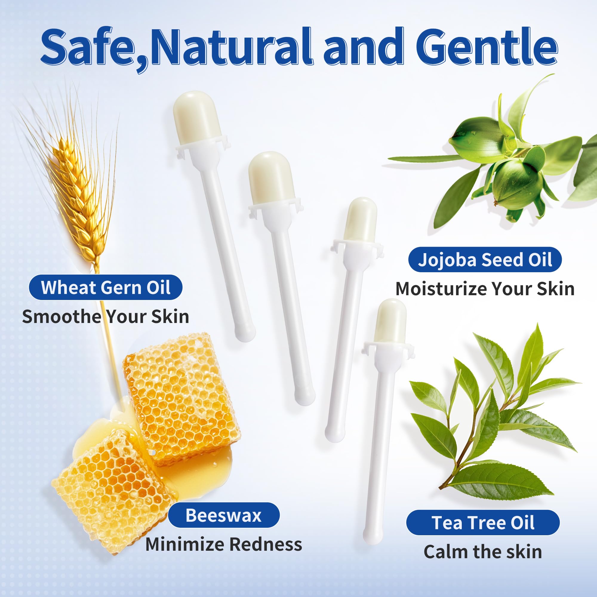 Nose and Ear Wax Kit per Uomini e Donne, 16 Bastoncini di Cera Preconfezionati con 2 Formati Pronti all'uso per Depilazione di Naso e Orecchie, Ceretta Sicura, Rapida e Indolore Beauty7