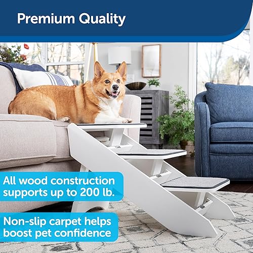 Miniatura 5 de PetSafe CozyUp - Combo de escalones y rampas - Escaleras transformadoras de madera prémium para perros para camas altas, elige entre escalones o