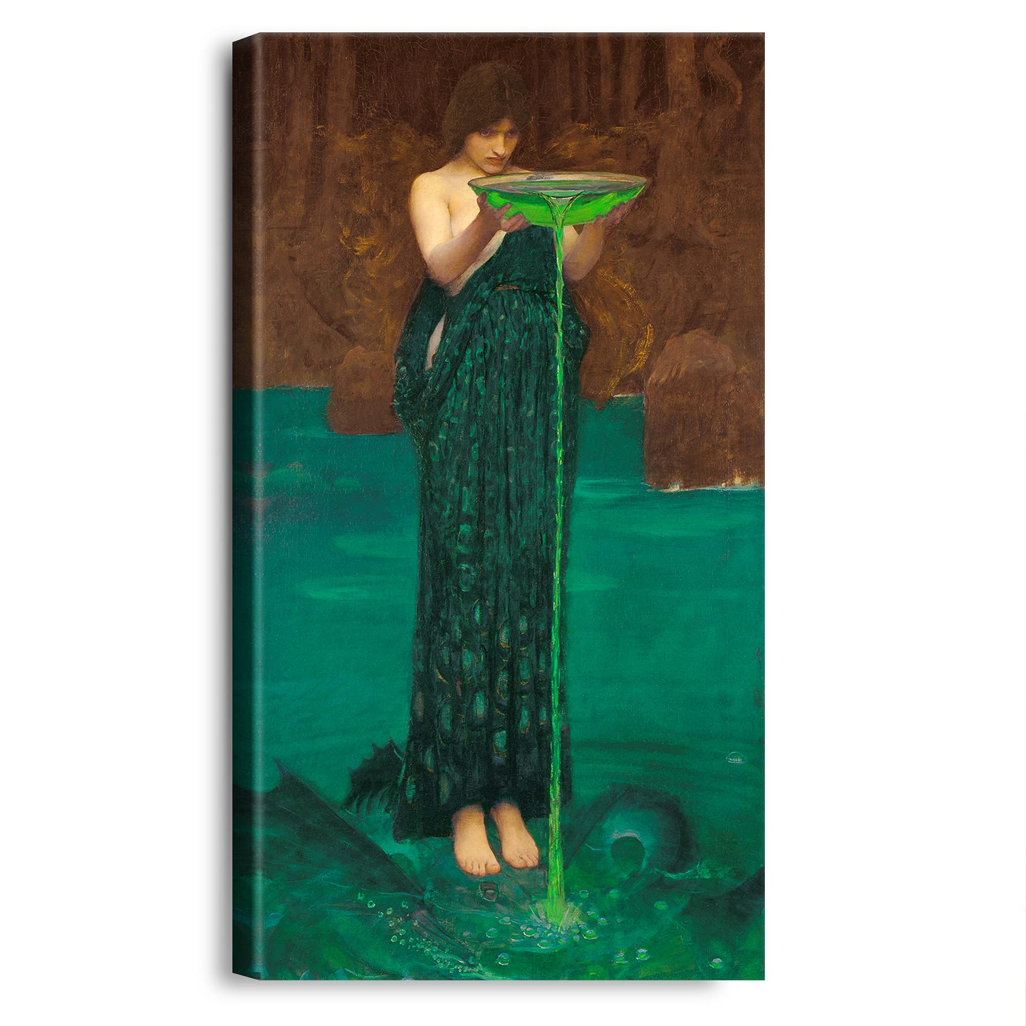 Circe Invidiosa by J. W. Waterhouse The World Classic Art Reproductions, Giclee Canvas Prints Wall Art for Home Decor, 30x16 inches
