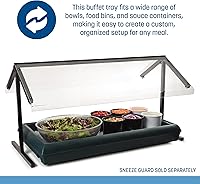 Vista 5 de Carlisle mesa buffet portable de bar para servir ensalada, cinco estrellas, Negro, 1