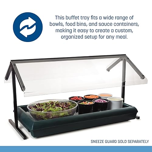 Miniatura 5 de Carlisle mesa buffet portable de bar para servir ensalada, cinco estrellas, Negro, 1