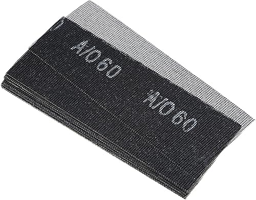 uxcell 20 hojas de lija de malla de 60 granos de 4-1/2 pulgadas x 11 pulgadas, almohadilla de papel de lija de malla para reparación de paredes de