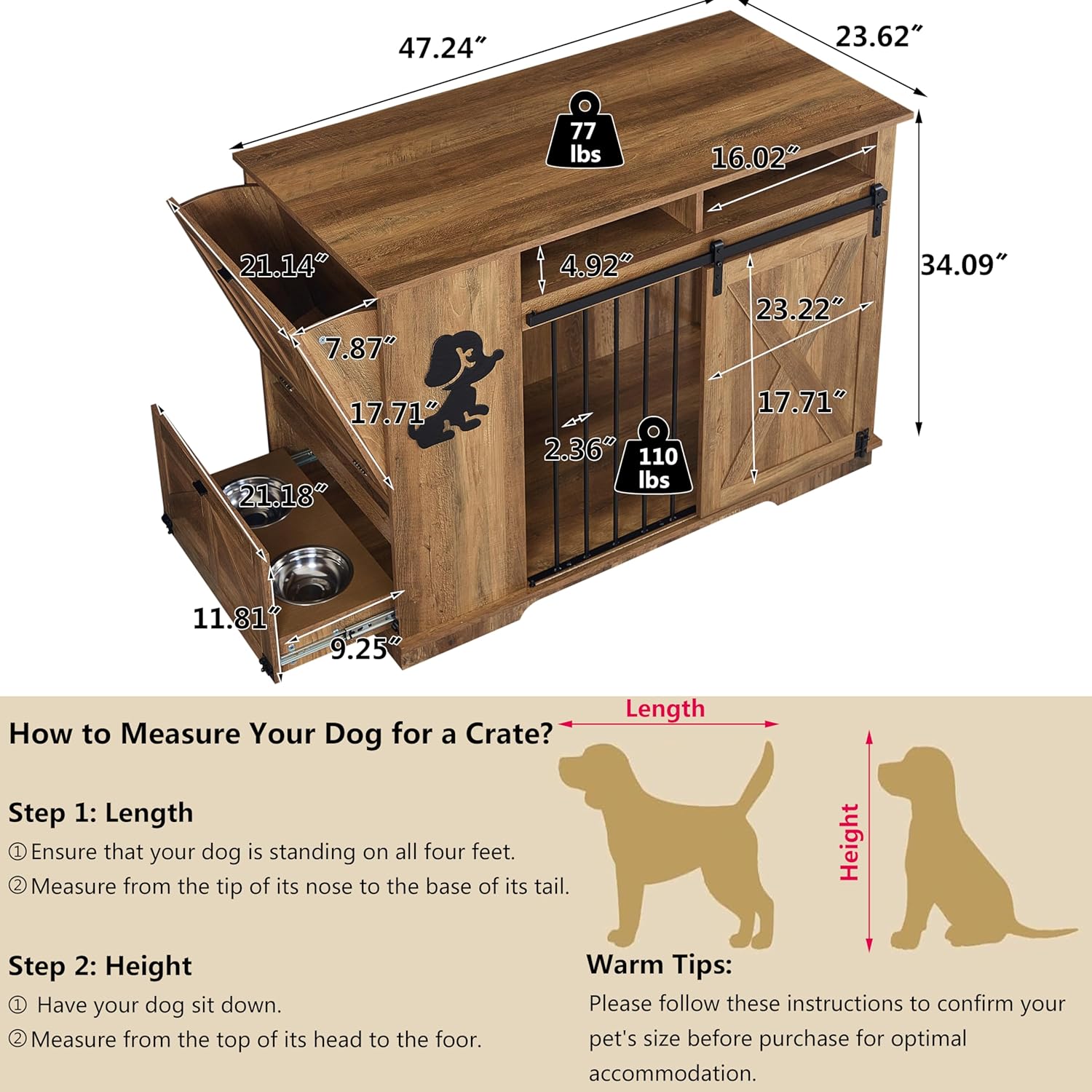 Stylish Comfort: Aoowow Dog Crate Furniture Review for Large Dogs