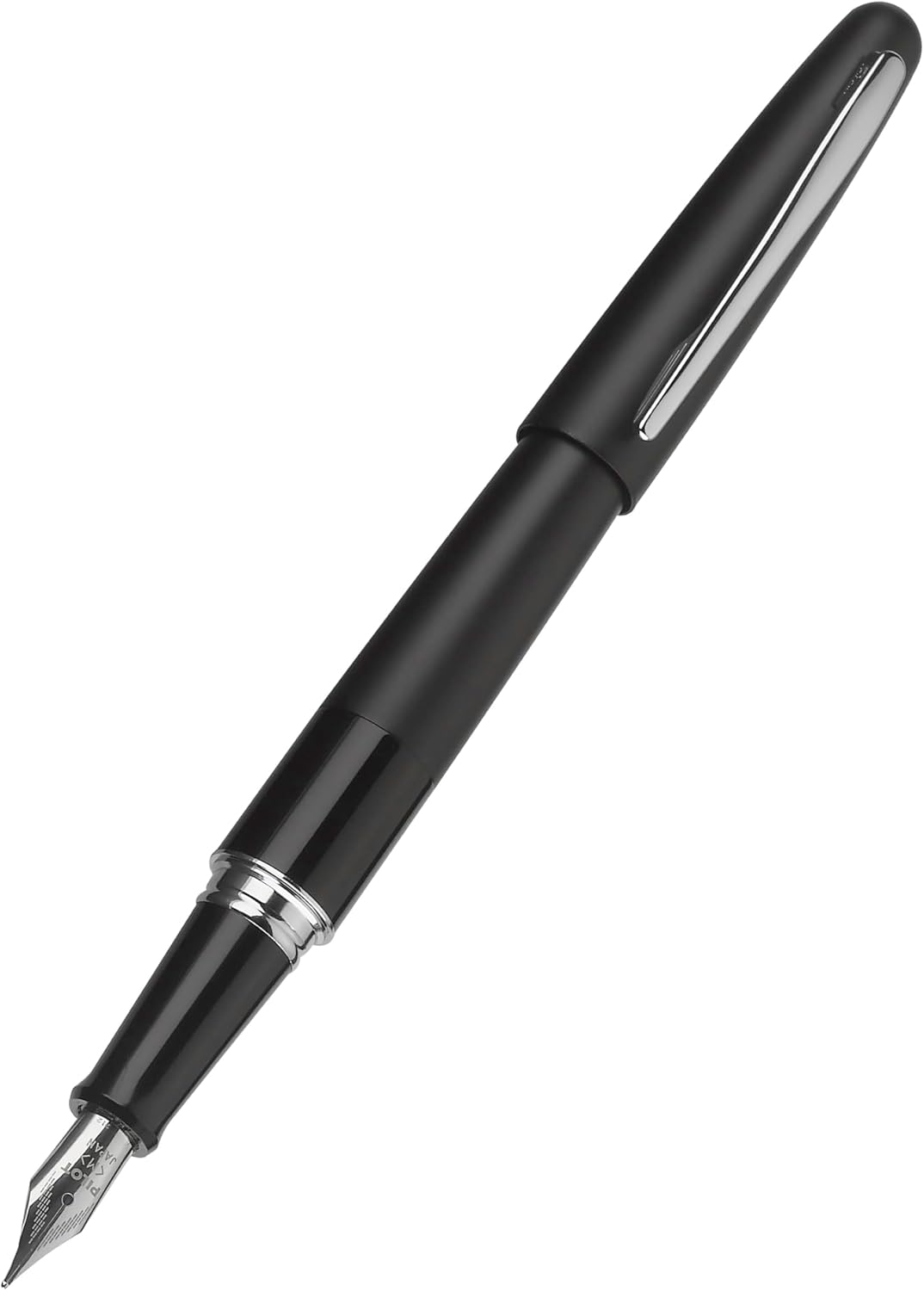 PILOT Metropolitan Collection Fountain Pen, Black Barrel, Classic Design, Medium Nib, Black Ink (91107)