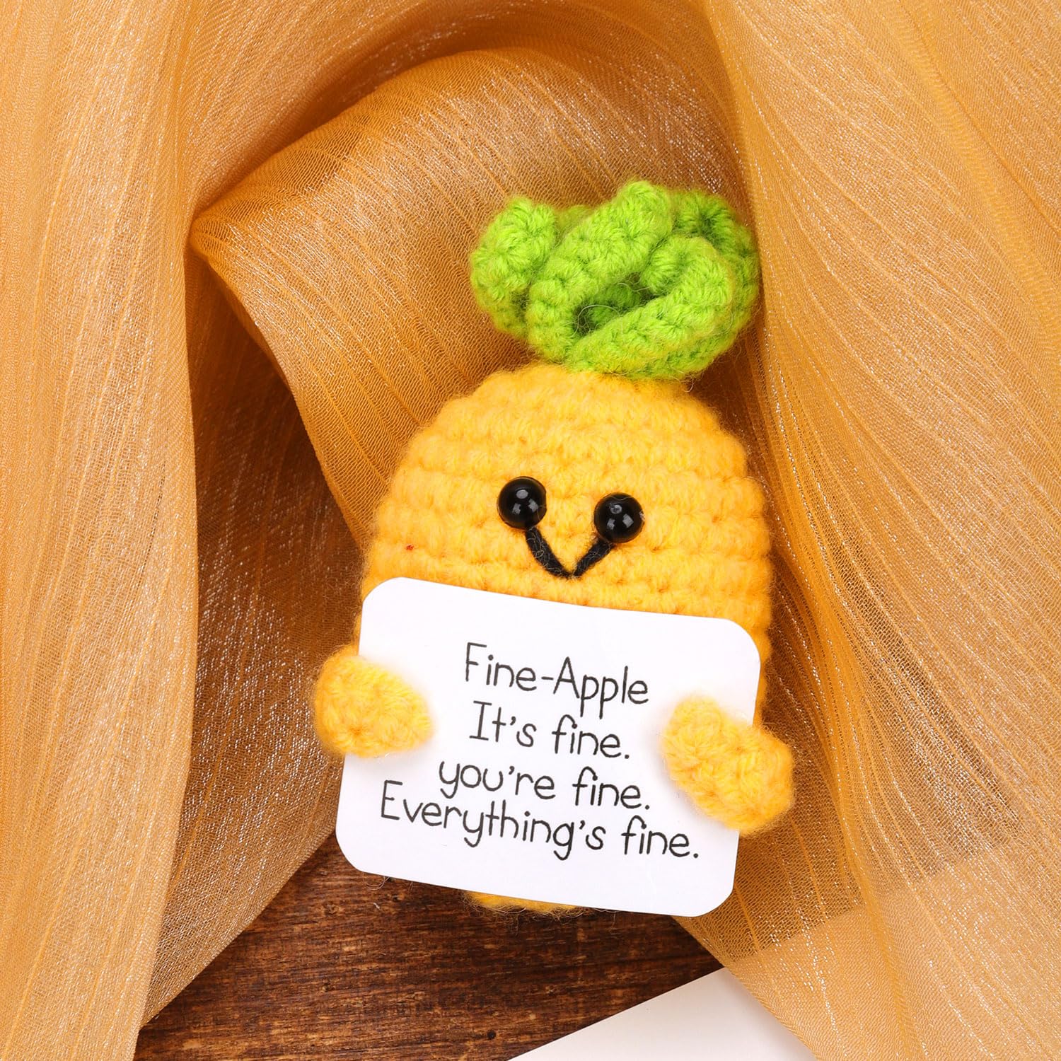Poupée En Peluche Positive En Forme De Citron - Avec Carte Encourageante, Cadeau Mignon Pour Enfants Et Adultes - 11