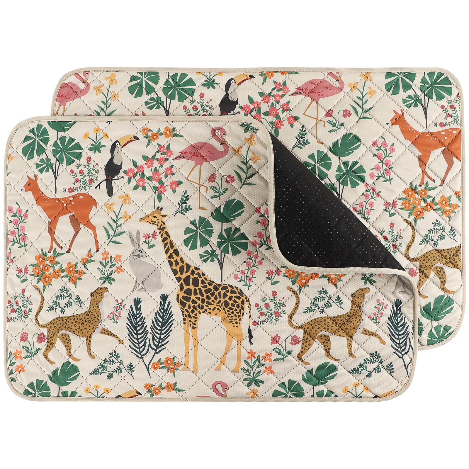 IEUUMLER 2 Pezzi Tappetini Lavabili igienici per Cani, Asciugatura Rapida Tappetino per Addestramento del Cane Riutilizzabile per Gatti, Cani, Conigli, Porcellini d'India EU013