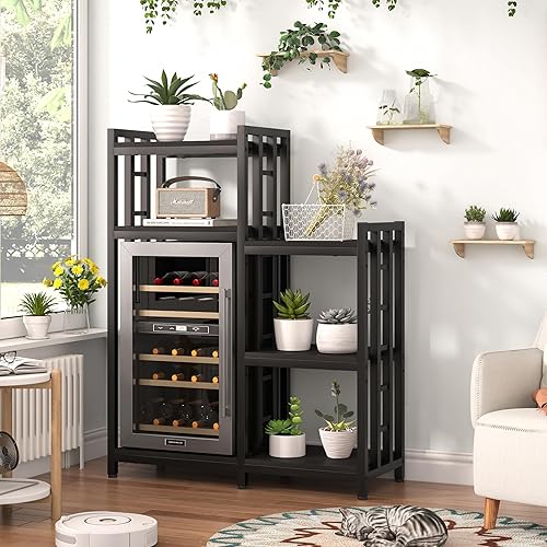 Miniatura 9 de Estante de cocina de 6 niveles, estante de almacenamiento de utilidad, mini mesa de soporte para horno de microondas y nevera, barra de café,