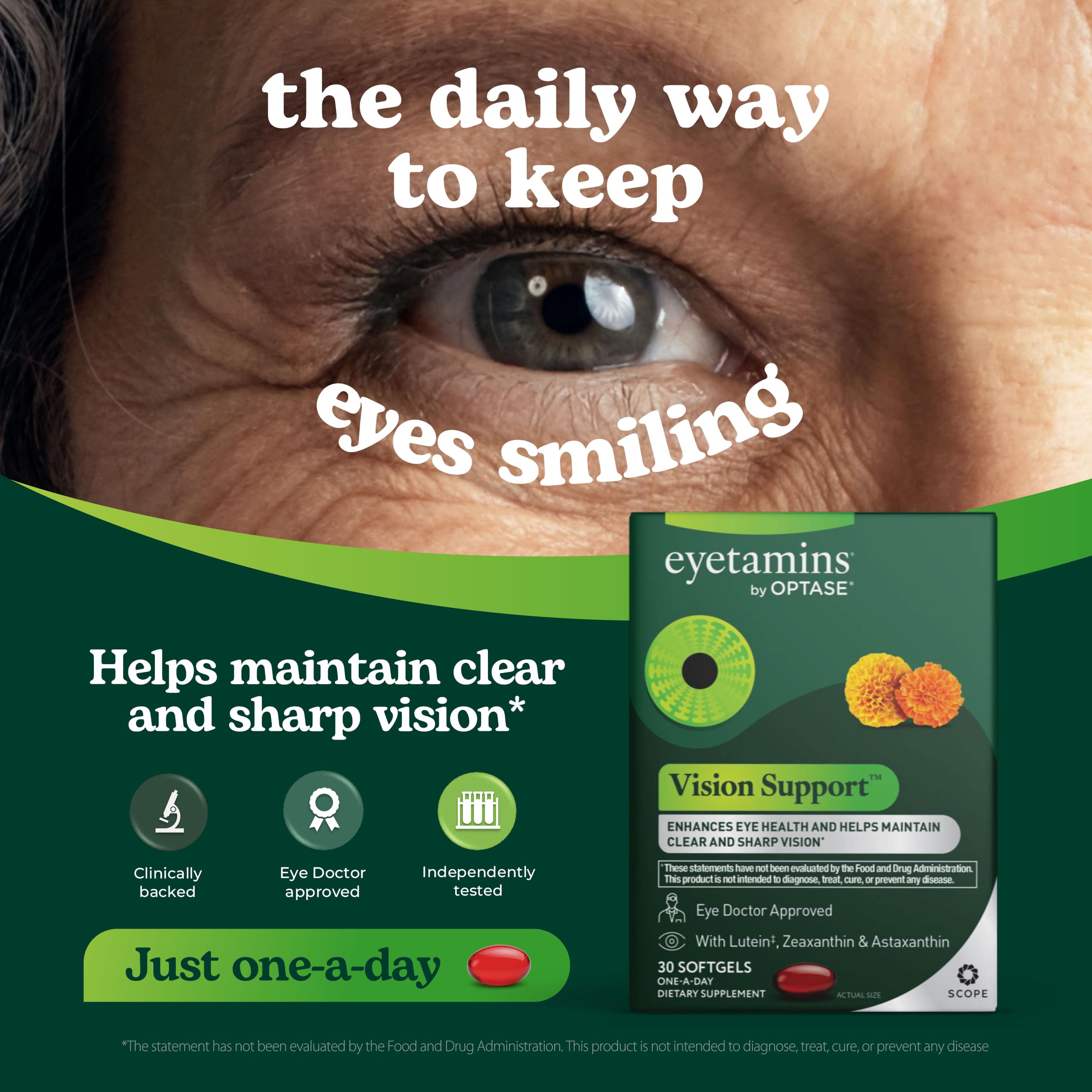 Optase Eyetamins Vision Support™ Supplement, 30 Softgels — Amazon image 3