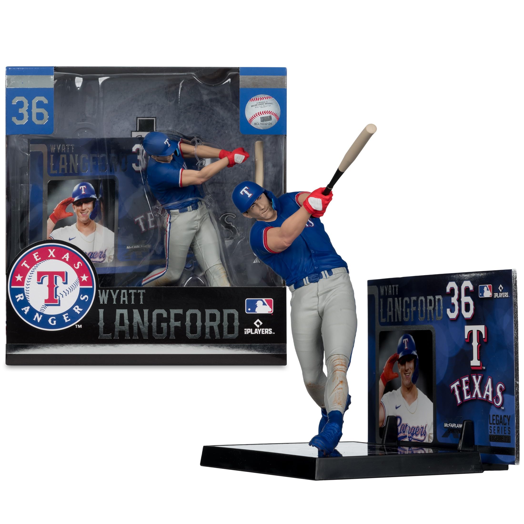 セール！マクファーレン MLB Wyatt Langford/レンジャース Amazon.com: Wyatt Langford (Texas Rangers) McFarlane MLB 7