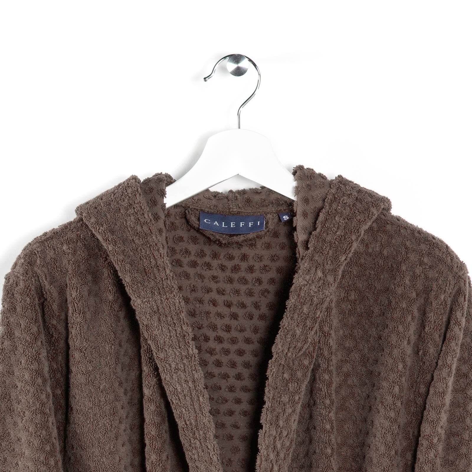 Caleffi Unisex - Adulto Accappatoio con Cappuccio, Caffè, XXL