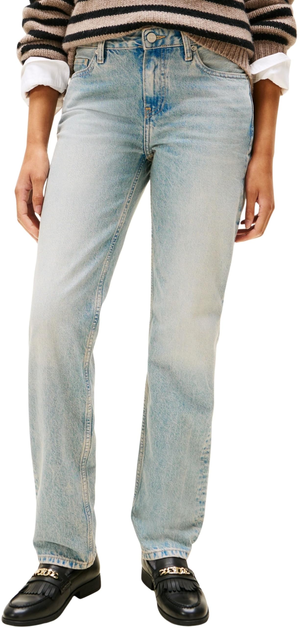 Tommy Hilfiger Women's Kyle Classic Mid Rise Straight Leg Jeans, Blue (Kyle), 26W/28L
