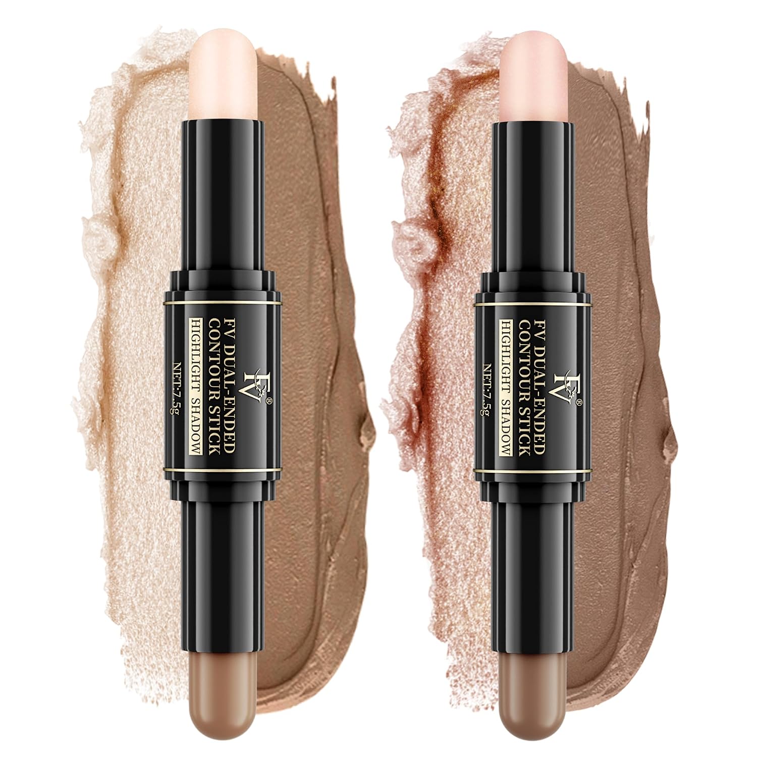 FV 2 Pack Dual-Ended Contour & Highlighter Stick Creamy Waterproof 02 & 04