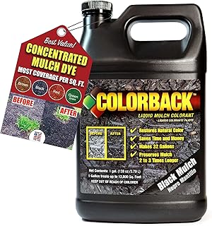 Black Mulch Dye, 12,800 Square Feet Coverage – Mulch Colorant for Landsc...