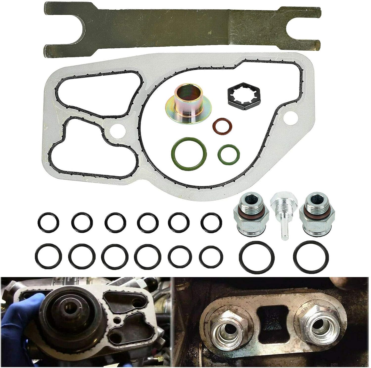 High Pressure Oil Pump Master Service Kit with Base Gasket, HPOP Upgraded Full Compatible with 1994-2003 Ford Powerstroke 7.3L Diesel Engine 7.3L F250-F550, E250-E450, Excursion (Pack of 22 Set)