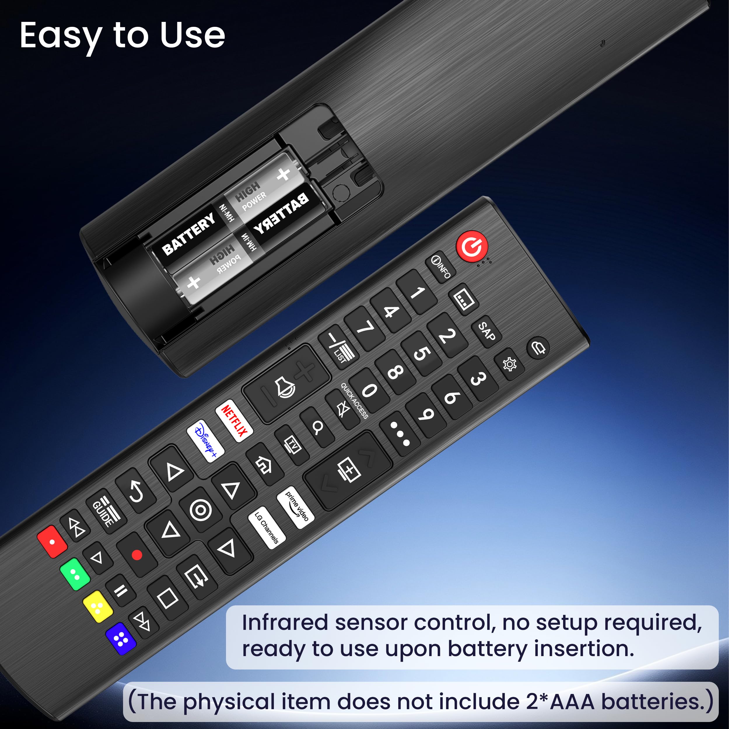 Sostitutivo per Telecomando per LG-Smart-TV, Universale per Tutti Lg Originale TV LED LCD HDTV 3D 4K Smart TVs (per LG) - 2
