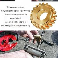 Vista 5 de Karbay 917-04861 - Engranaje de Tornillo Sinfín de 20 dientes, compatible con quitanieves MTD Craftsman Troy Bilt de 40" - 42", reemplaza 717-0528