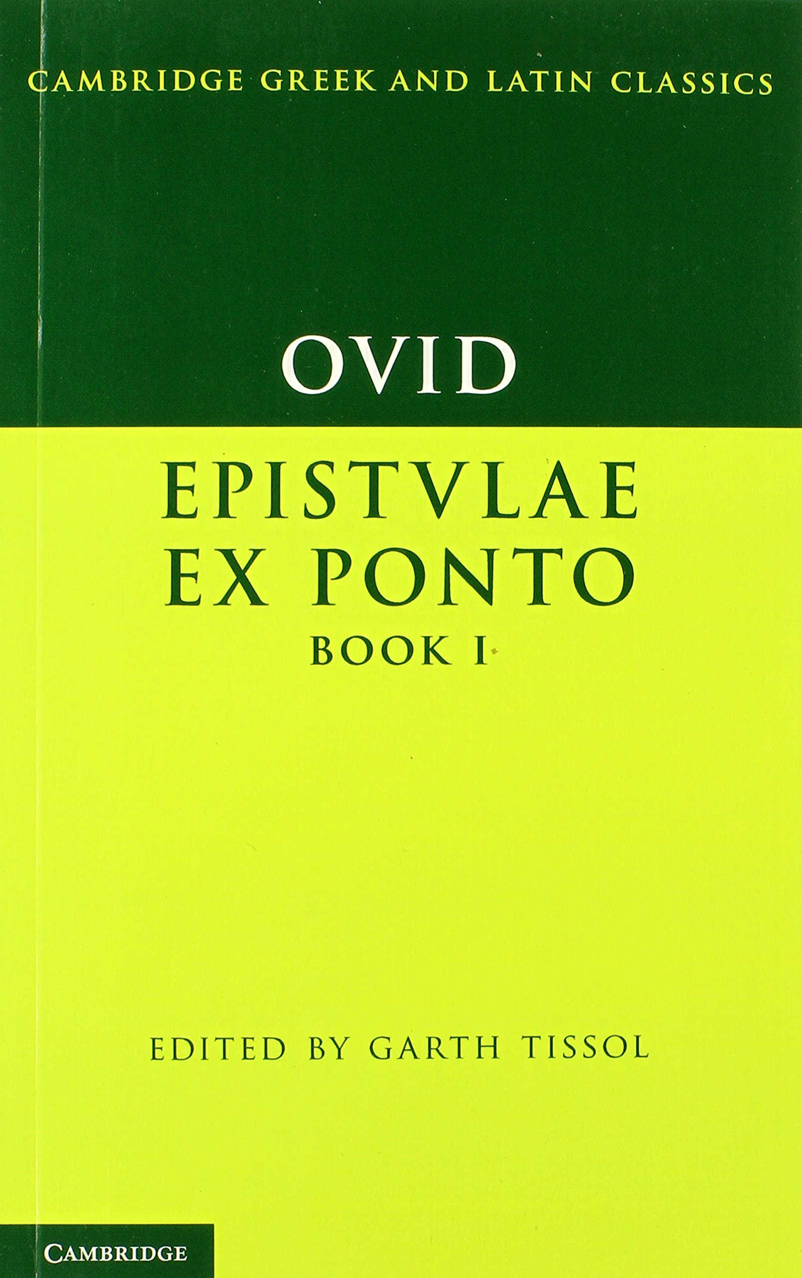 Amazon | Ovid: Epistulae ex Ponto Book I (Cambridge Greek and