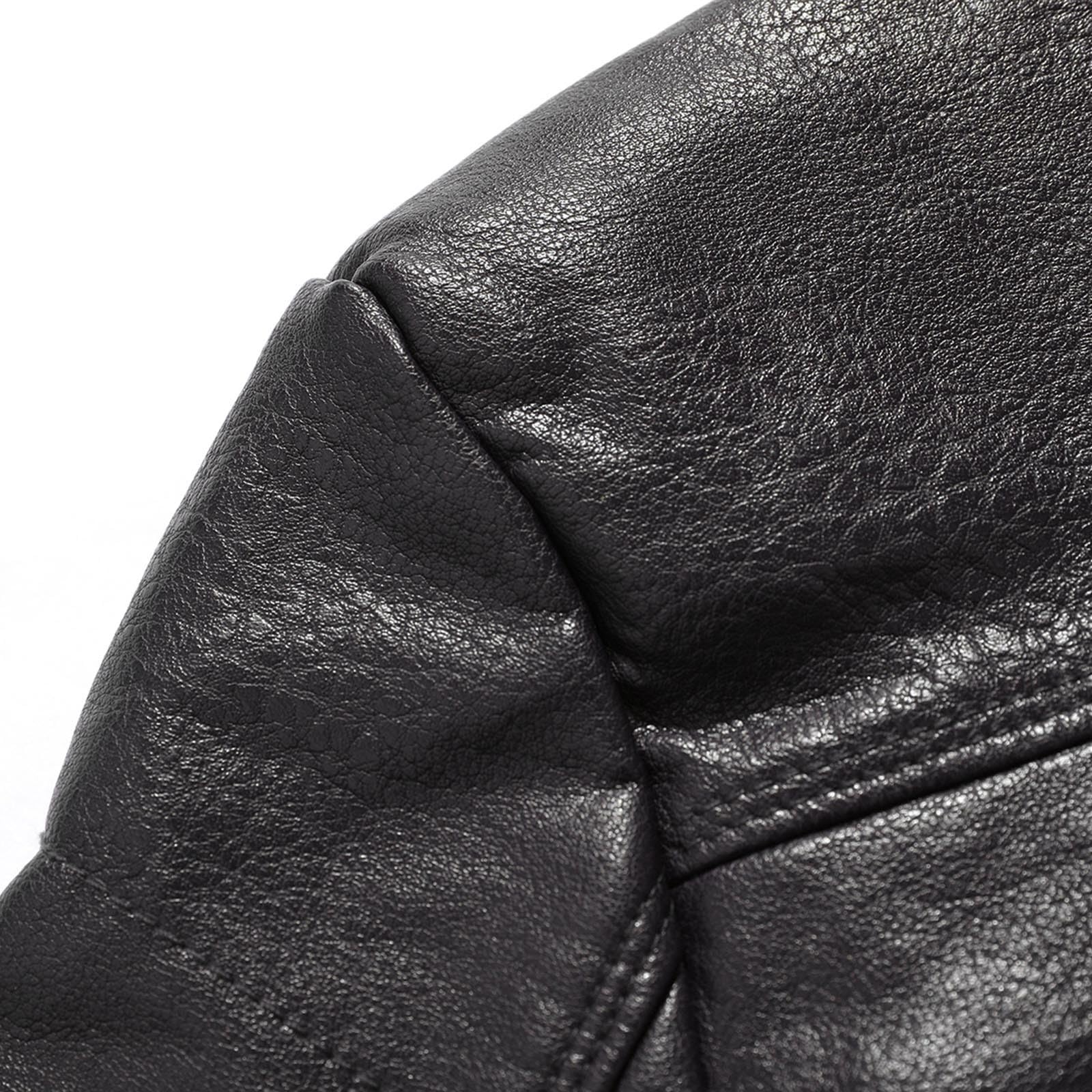 Cappotto in vera pelle, da uomo, nero, lungo, Western – Giacca invernale calda, per le mezze stagioni, termica, in pelle, traspirante, con chiusura lampo