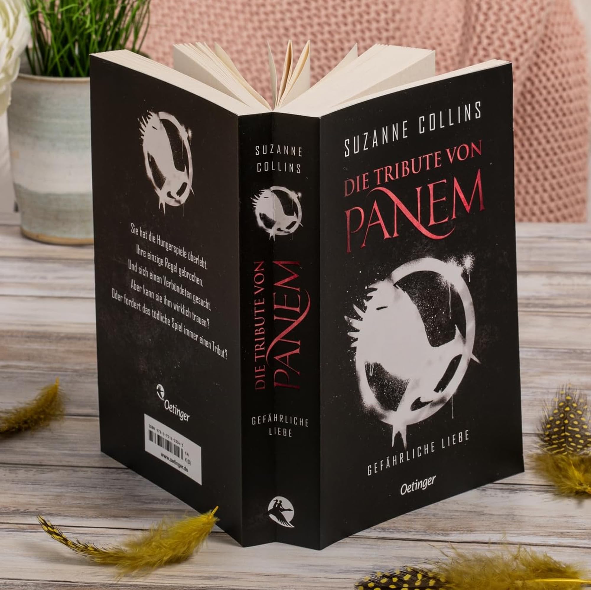 Die Tribute von Panem 1-3 Taschenbuch Set + exklusivem Tattoo – Bestseller-Bundle mit „Tödliche Spiele“, „Gefährliche Liebe“ & „Flammender Zorn“ – Für Fans der Hunger Games & dystopischen Romanen