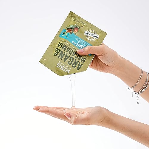 Miniatura 3 de KISS Color & Care Argán y Macadamia para cabello natural seco y dañado, paquete de 3 champú revitalizante