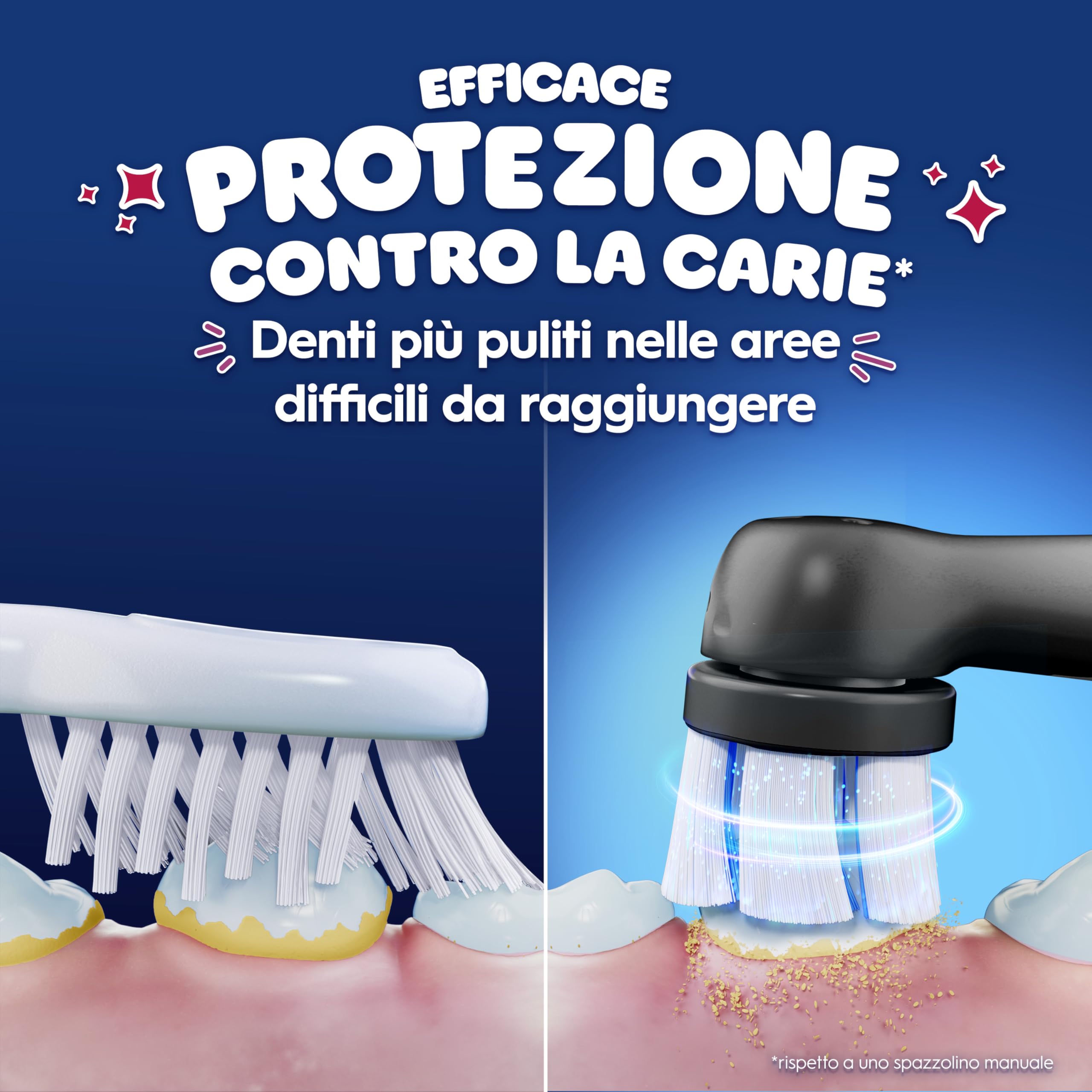 Oral-B Spazzolino Elettrico Ricaricabile iO Kids 6+, 1 Testina, Custodia, Nero - Marvel Spider-Man, 1 Testina di Ricambio per Spazzolino Elettrico, dai 6 Anni in su, Delicato sulle Gengive, Custodia