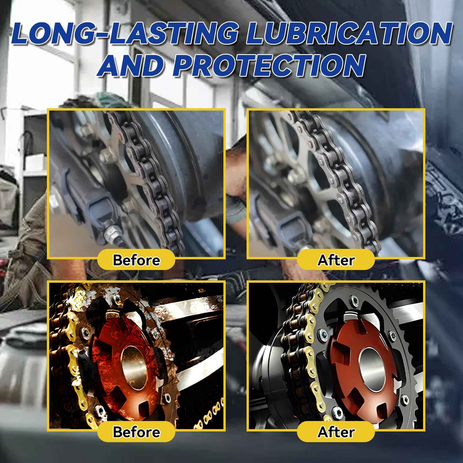 White Lithium Grease Multi-Purpose Lubricant Lithium Grease Tube with Brush Garage Door Lubricant for Hinges Bearings Gears Track — view 4