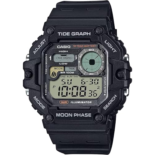 Casio Illuminator Tide Graph Moon Phase 10-Year Battery Digital Watch