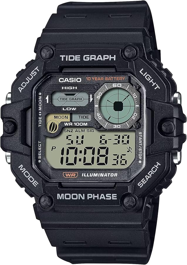 Amazon.com: Casio WS-1700H Series | Illuminator Tide Graph Moon
