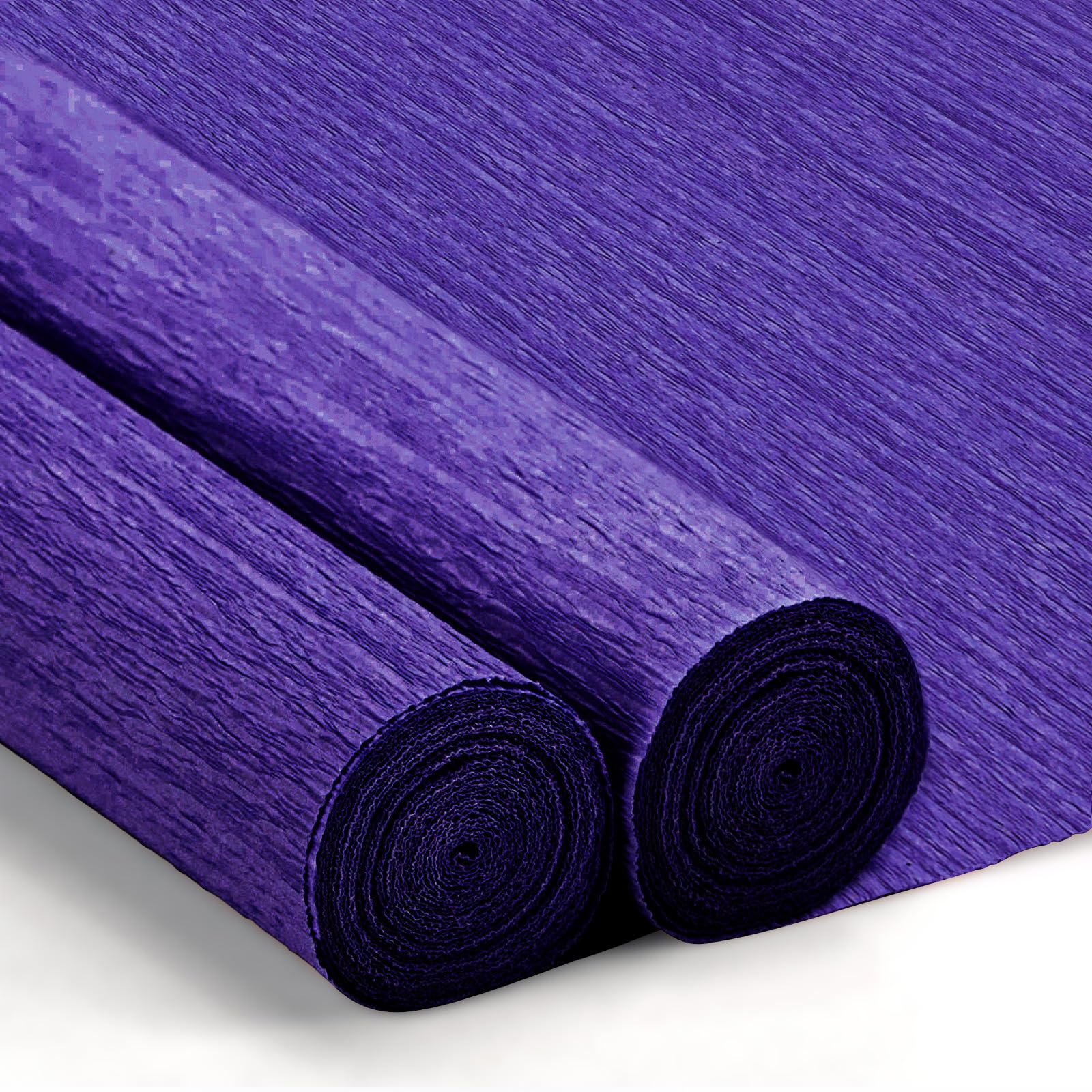 Crepe Paper Streamers 2 Rolls, 10 x 98Inch Crepe Paper Sheets for DIY Gift Colourful Paper Flower Wrapping Paper Crafts Birthday Wedding Holiday Party Decorations (Dark Violet Blue)