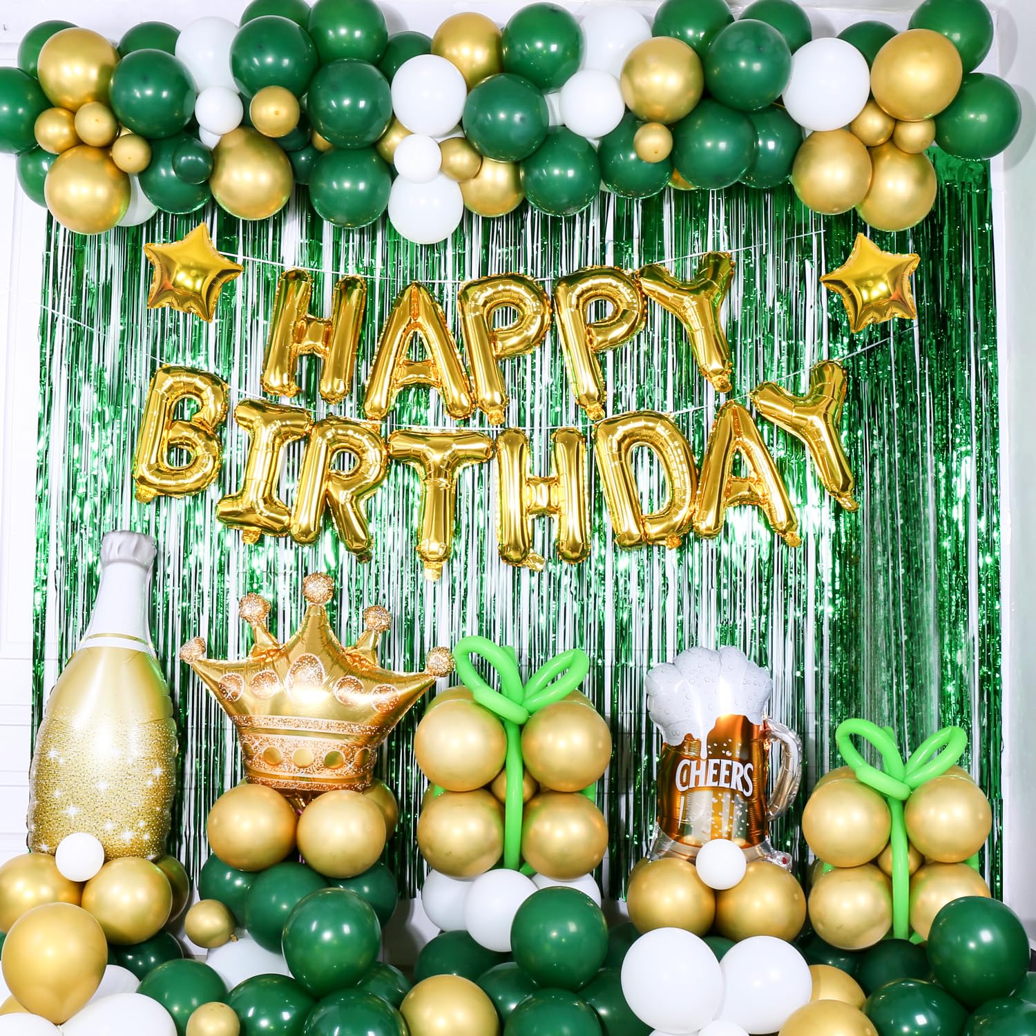 Amazon.com: Green and Gold Birthday Party Decorations for Men Women