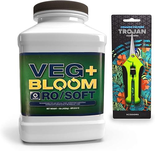 Veg + Bloom RO/Base suave, 1 libra con tijeras de corte de cultivo común
