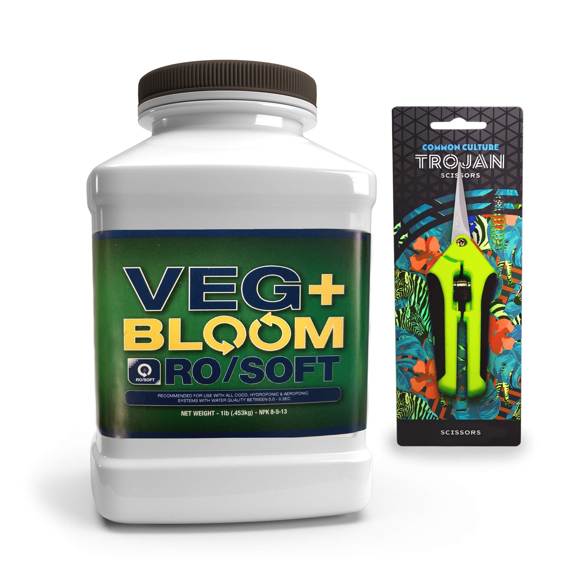Veg + Bloom RO/Soft Base, 1lb with Common Culture Trimming Scissors 1 LB