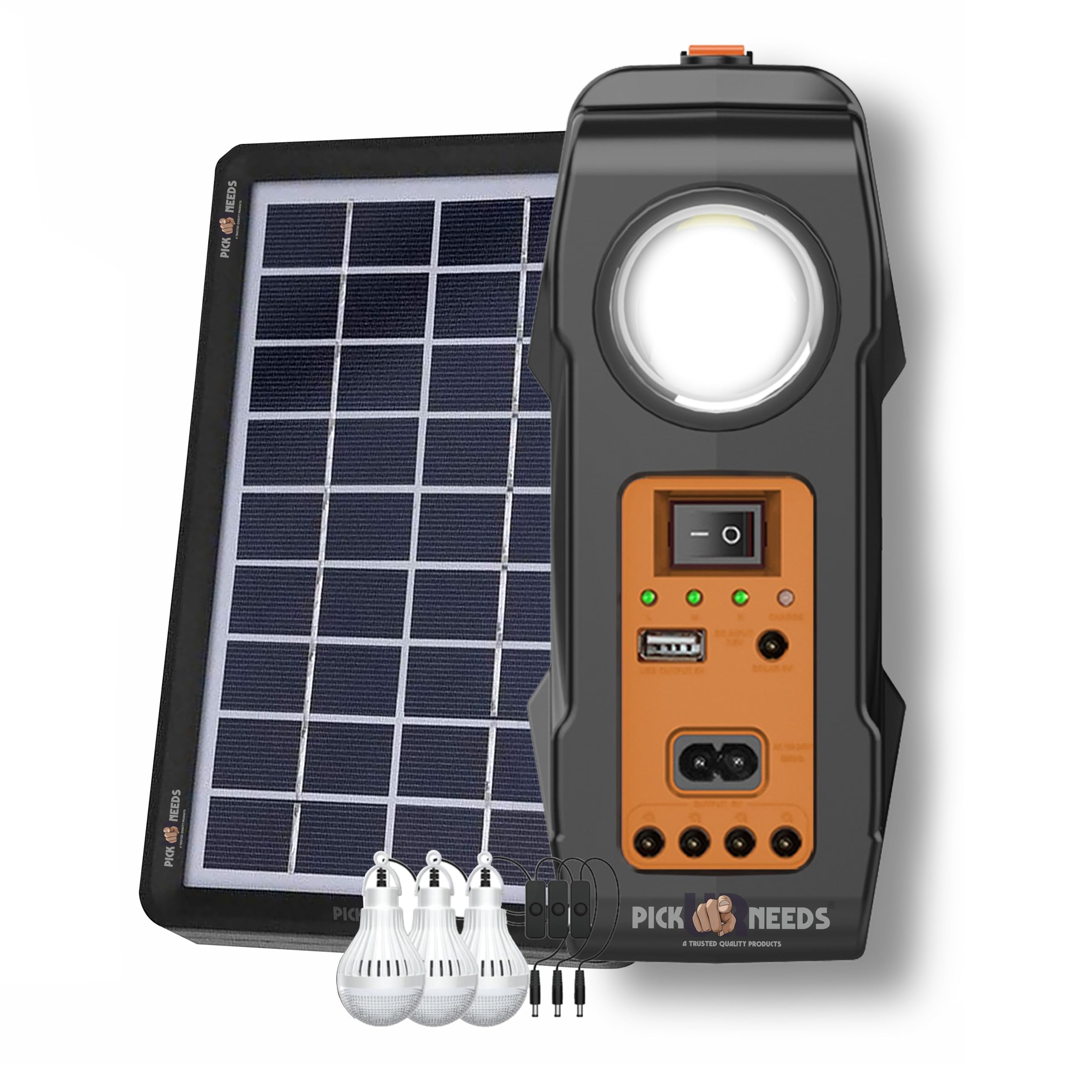 Pick Ur Needs Solar Rechargeable Emergency Inverter Power Set