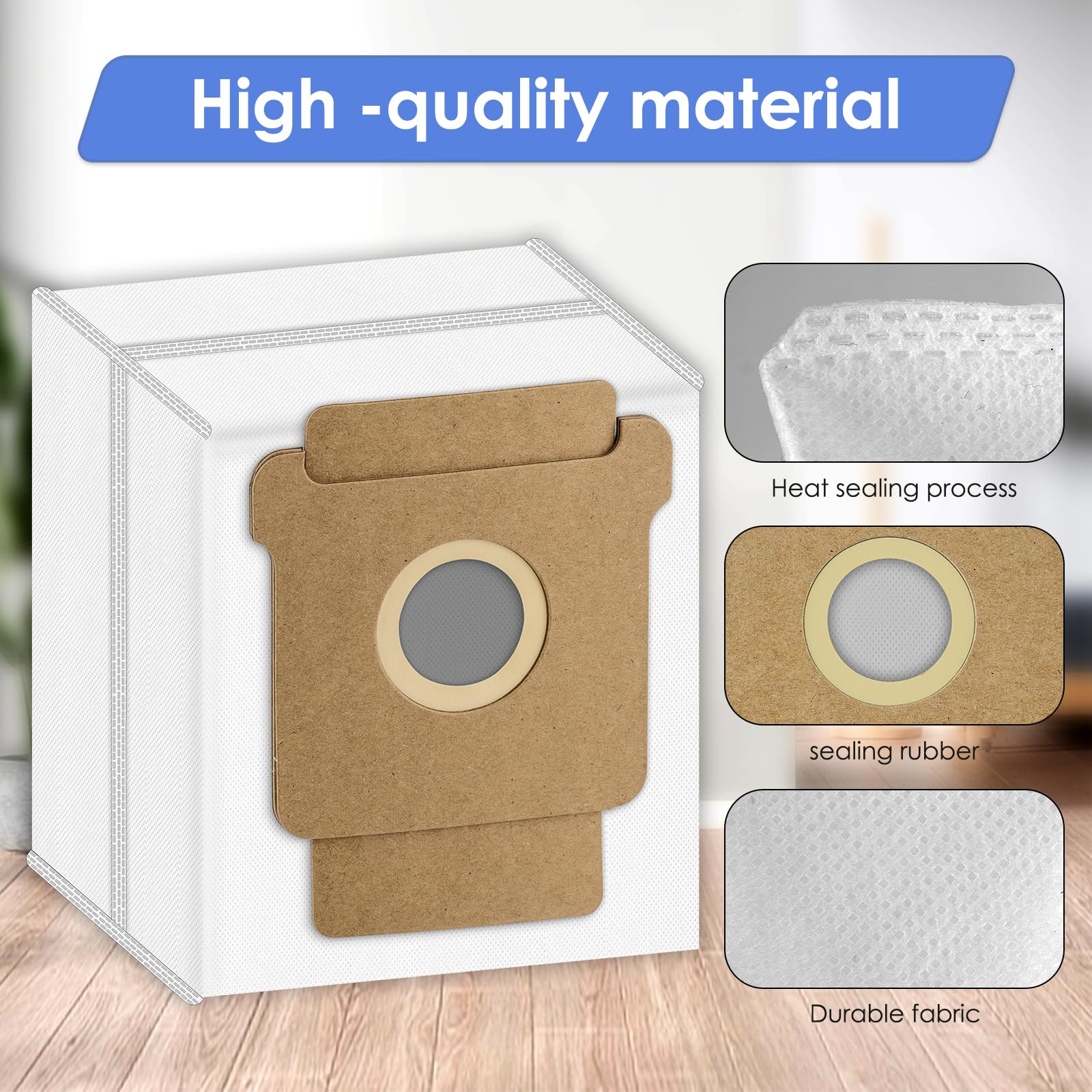 (9 Piezas) Q0520 Bolsas de Repuesto para el Robot Aspirador iRobot Roomba Combo 2 Essential Q0520, Roomba 105 Combo, Plus 405 Combo, Plus 505 Combo Robots Aspiradores, Accesorios para Bolsas de Basura