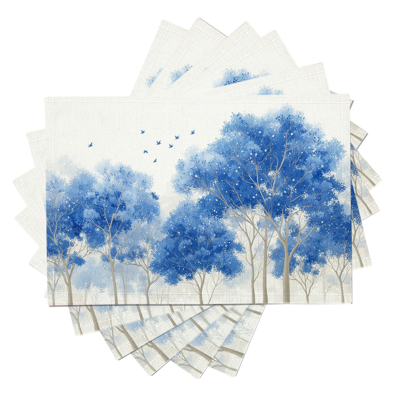 Sets de table lavables lin forêt pour dire adieu aux taches et embellir la salle à manger