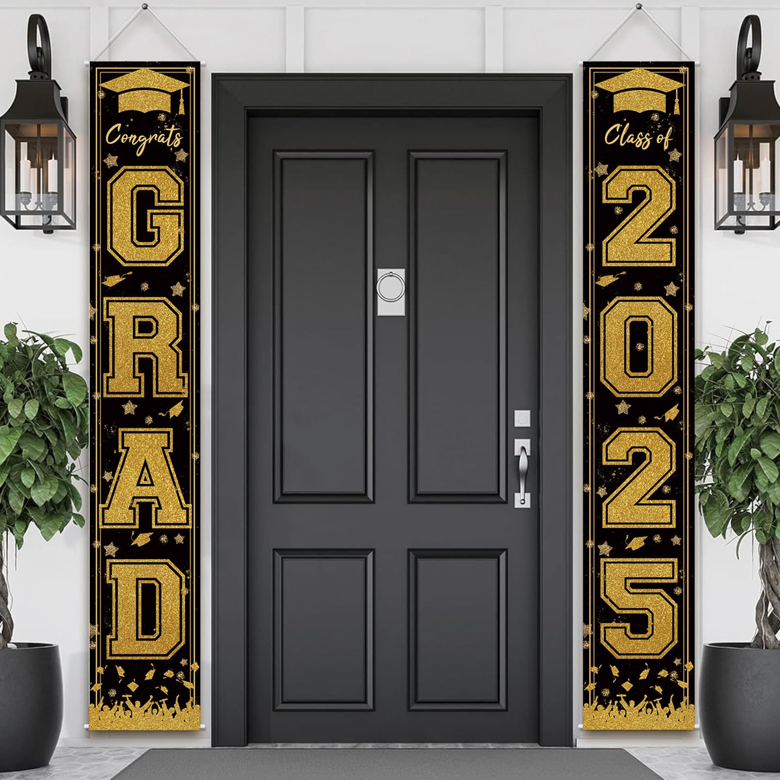 Snapklik.com : Black And Gold Graduation Decorations Class Of 2025 ...