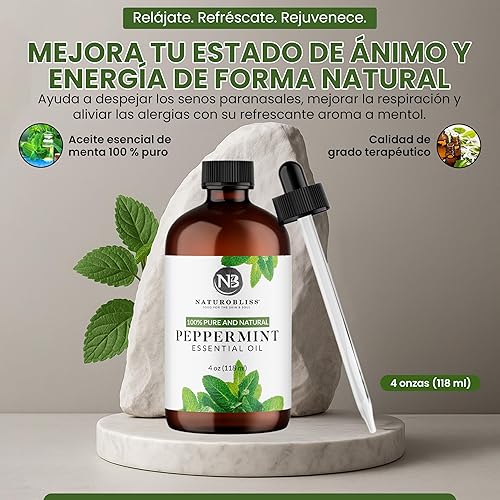 Miniatura 5 de NaturoBliss Aceite esencial de menta 100 puro y natural grado terapéutico aceite de menta de alta calidad 4 onzas líquidas perfecto para