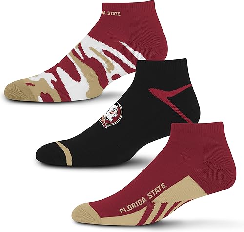 For Bare Feet Paquete de 3 calcetines tobilleros Camo Boom