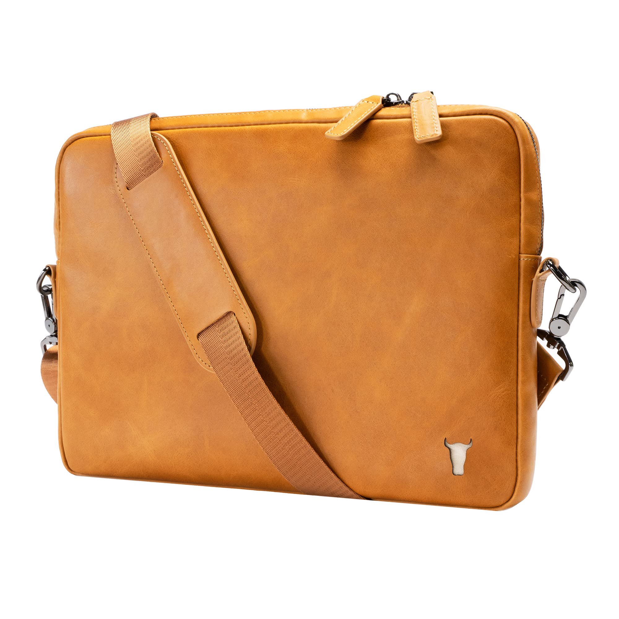 TORRO - Laptoptas - lederen schoudertas compatibel met 13 inch / 14 inch laptop of MacBook (Lichtbruin TORRO - Laptoptas - lederen schoudertas compatibel met 13 inch / 14 inch laptop of MacBook (Lichtbruin