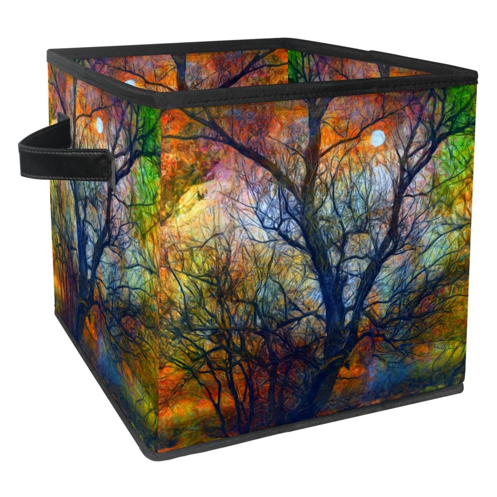 Boîte de rangement pliable tissu pour éliminer le désordre bac cube avec poignées pour placard