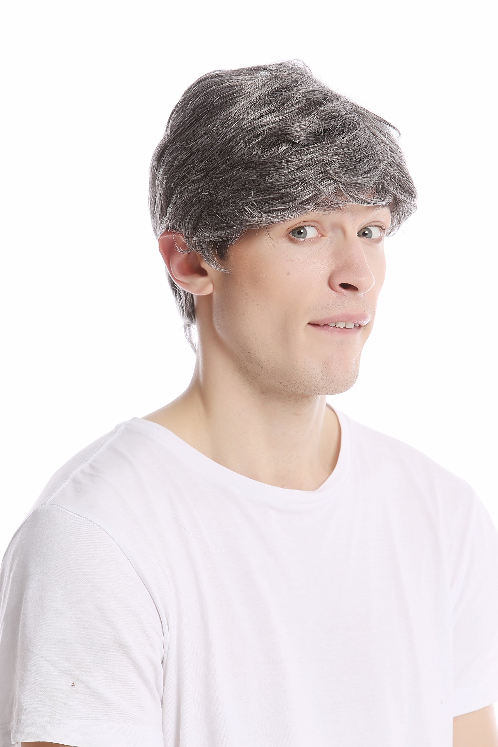 WIG ME UP - GFW355A-44 Men Gents Wig short casual youthful modern look dark grey gray, Dark brown-gray mix (44), Length: approx. 20 cm - Image 4