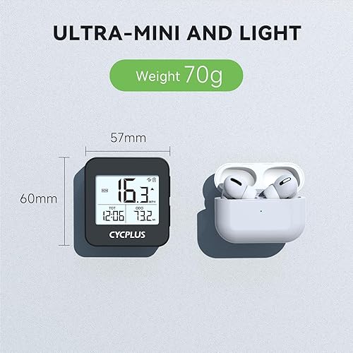 Miniatura 3 de CYCPLUS Computadora de bicicleta con GPS, computadora de ciclismo inalámbrica con retroiluminación automática, odómetro de bicicleta con batería