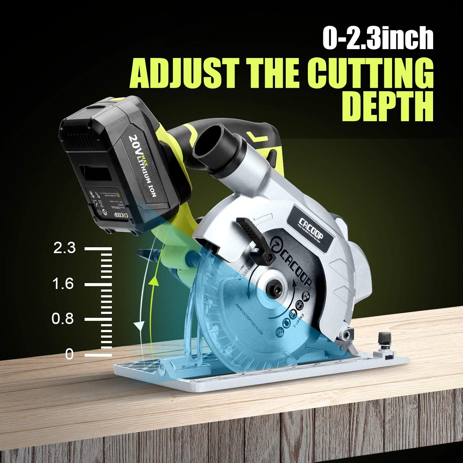 60% оƒƒ Dіѕсоunt CACOOP 20V MAX 6 Cordless Circular Saw with 4.0Ah Battery and Rapid Charger,Include Two 6 Blade,Battery Powered Circular Saw with Laser for Wood Worker Household DIY Project