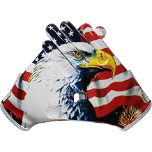 Exotic Sports Youth Football Gloves with American Flag American Reciever Football Gloves for Adult Men Women and Boys with Super Sticky Silicone Grip Palms Ultimate Performance Booster