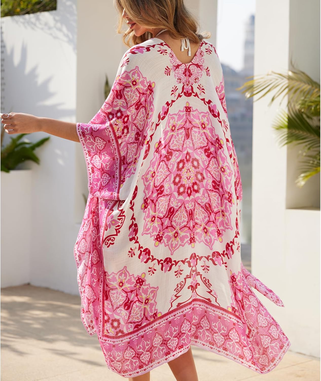 STARWHISPER Beach Kimonos for Women Swimsuit Cover Up Boho Kimono Cardigans 2025 Summer Casual Resort Wear - Image 5