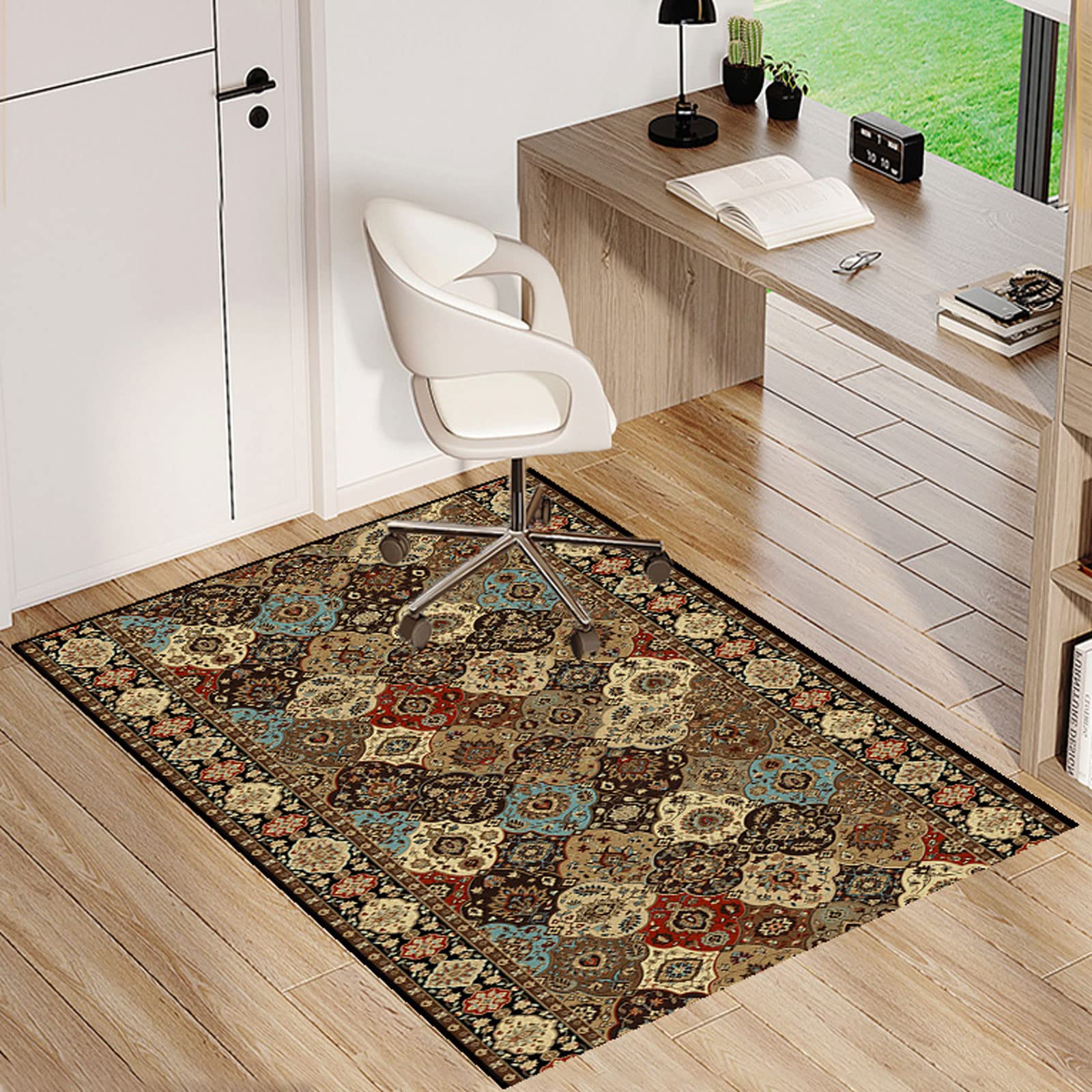 Single tree forest Chair Mat For Carpeted Floor For Office Chair Floor Mat Anti Slip Multi-Purpose Protector Chair Carpet For Home And Office โ image 1