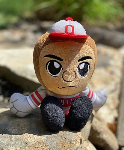 Miniatura 6 de Bleacher Creatures Ohio State Brutus Buckeye - Figura de felpa de 10 pulgadas y peluche de Kuricha sentado de 6 pulgadas, superestrellas de mascota