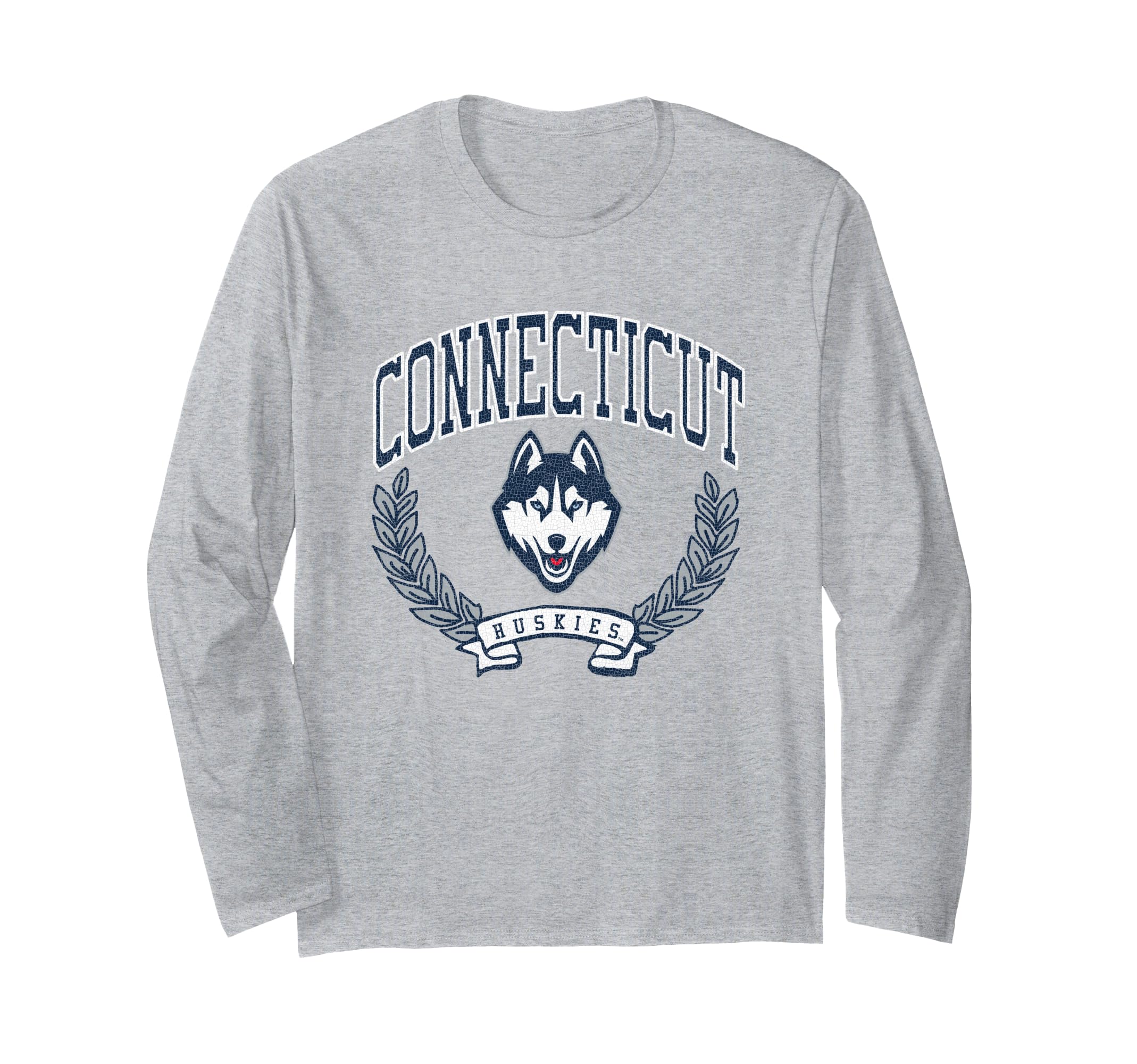 Connecticut Huskies Victory Vintage Heather Gray Long Sleeve T-Shirt