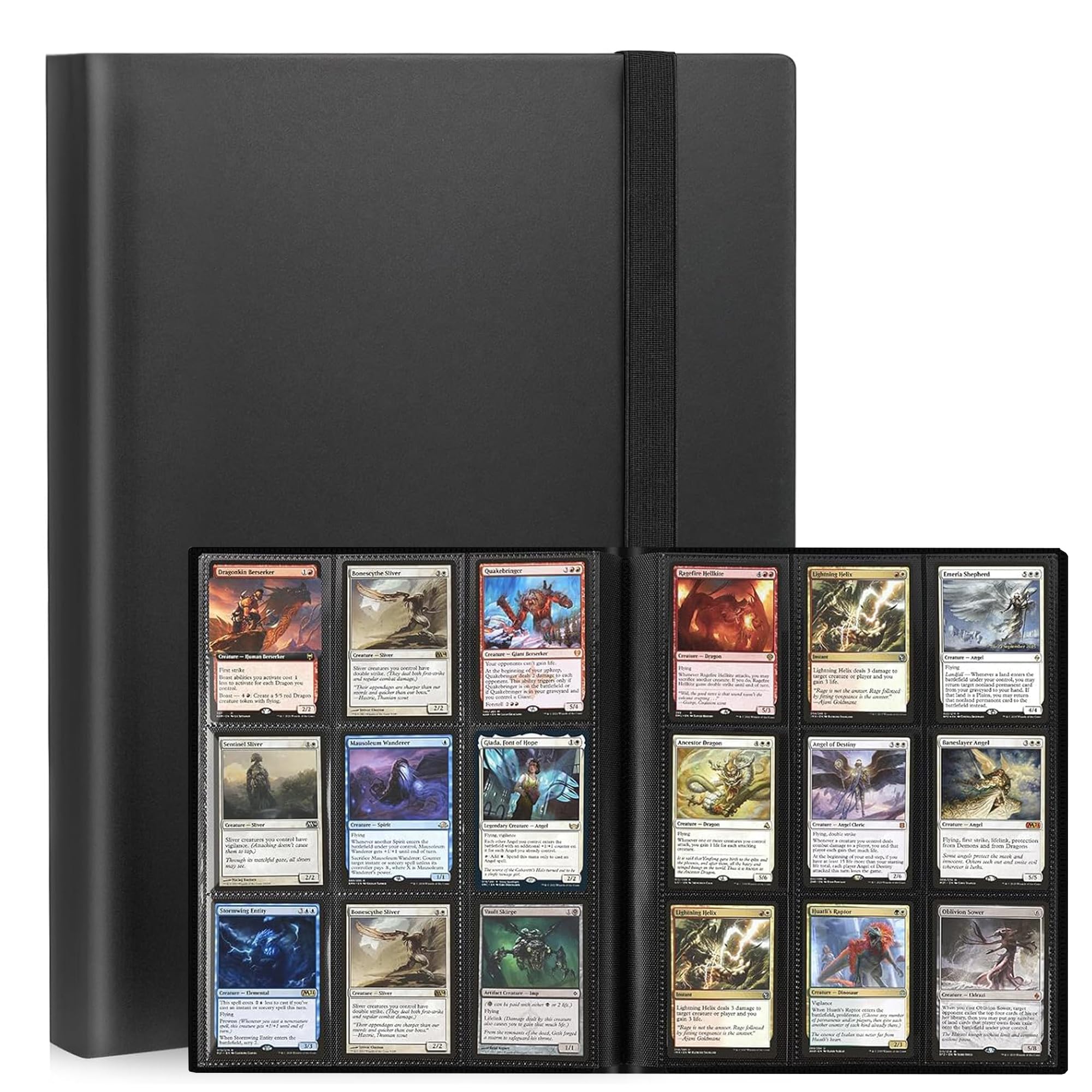 9 Pocket Trading Card Binder, Trading Card Album Folder, Premium Card Binders Card Holder Compatible with MTG, TCG, Baseball Cards (360 Pocket)