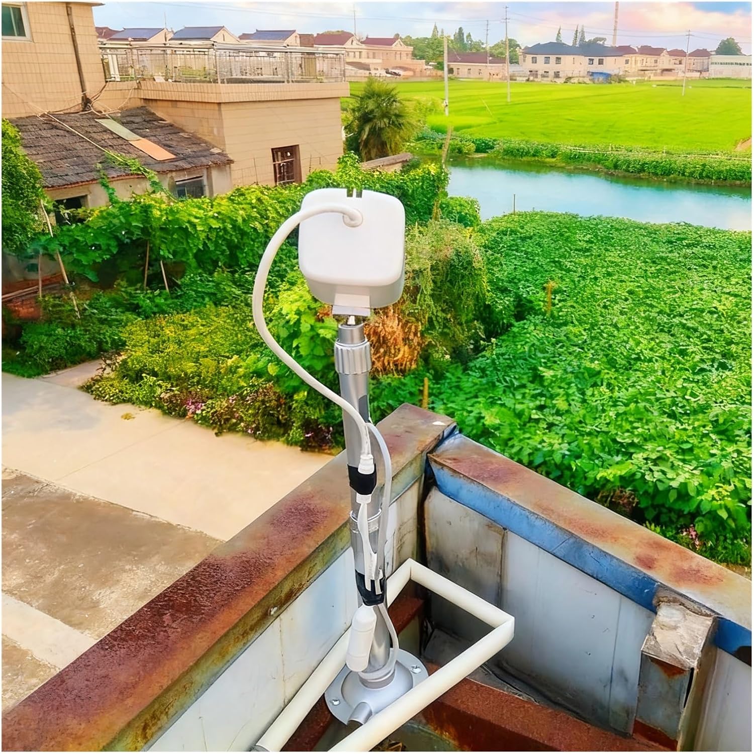 防犯カメラ ポール 屋外用セキュリティカメラポール、半球型ブラケット、屋外照明に最適、屋外裏庭カメラポーチ駐車場(1.5-300cm